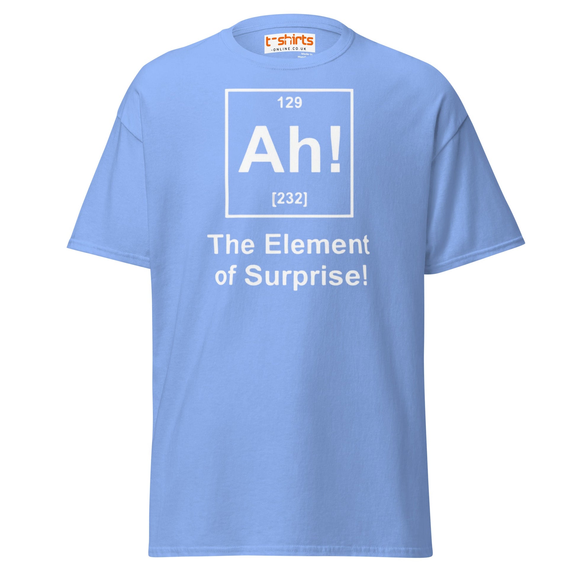 Element of Surprise T-Shirt | Funny Science Tee - Carolina Blue - T-Shirts Online
