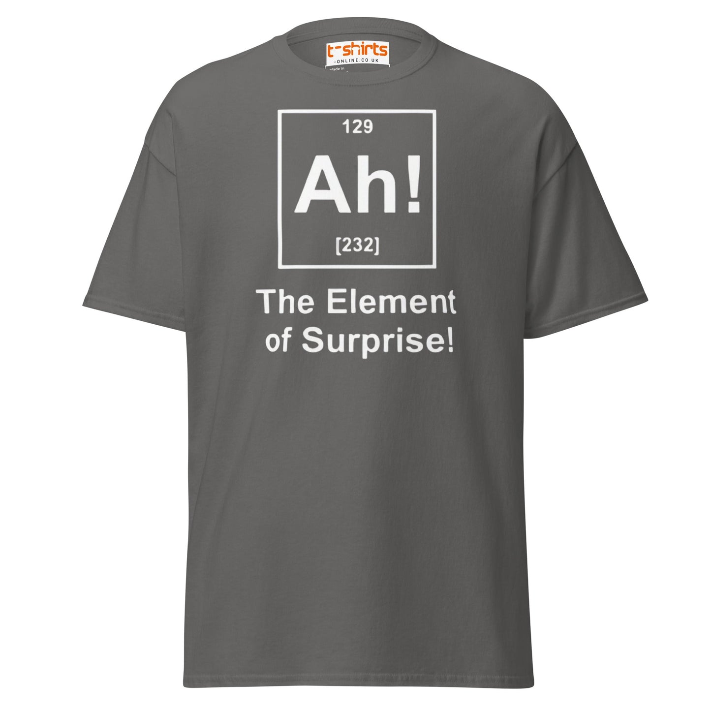 Element of Surprise T-Shirt | Funny Science Tee - Charcoal - T-Shirts Online
