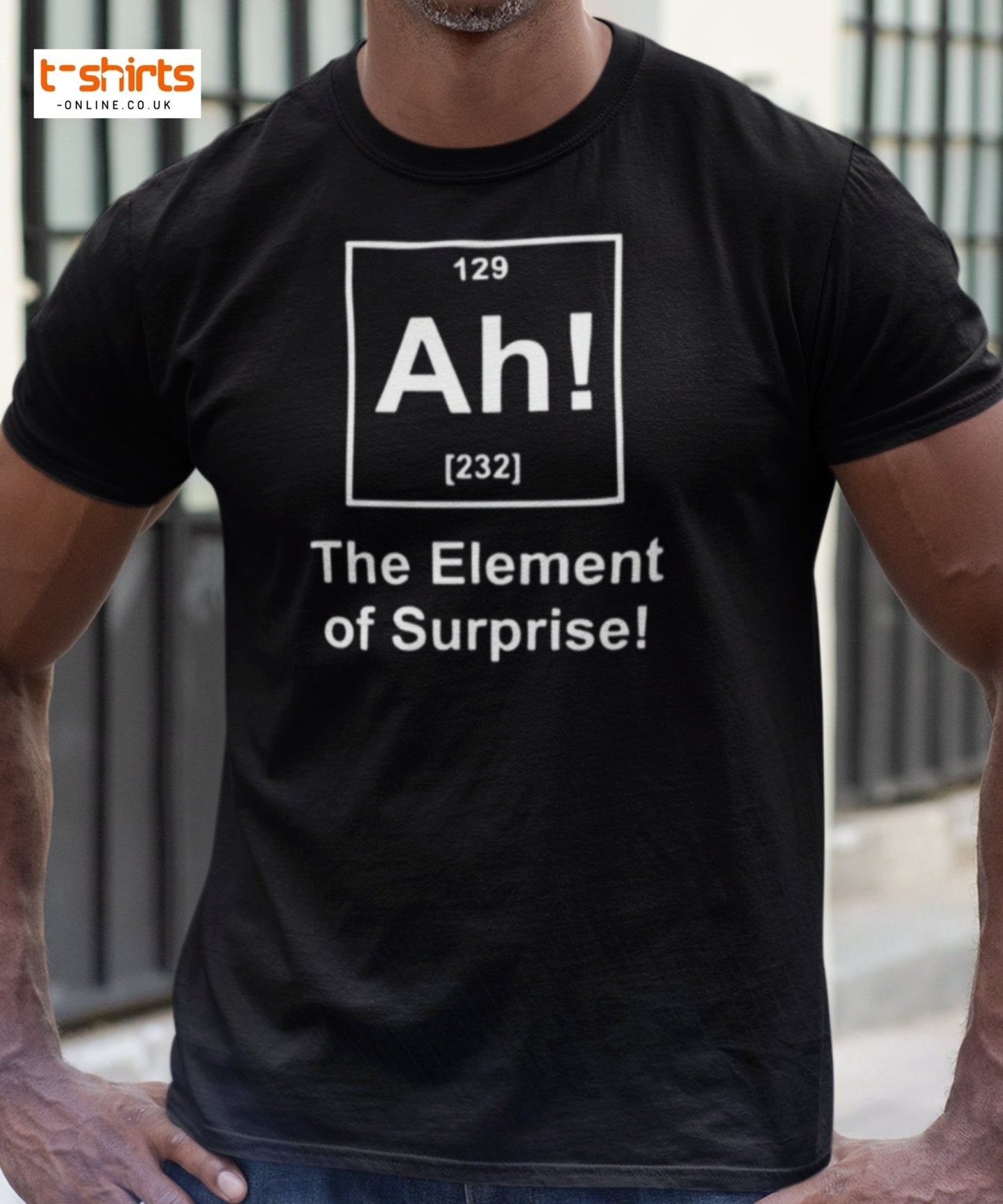 Element of Surprise T-Shirt | Funny Science Tee - Maroon - T-Shirts Online