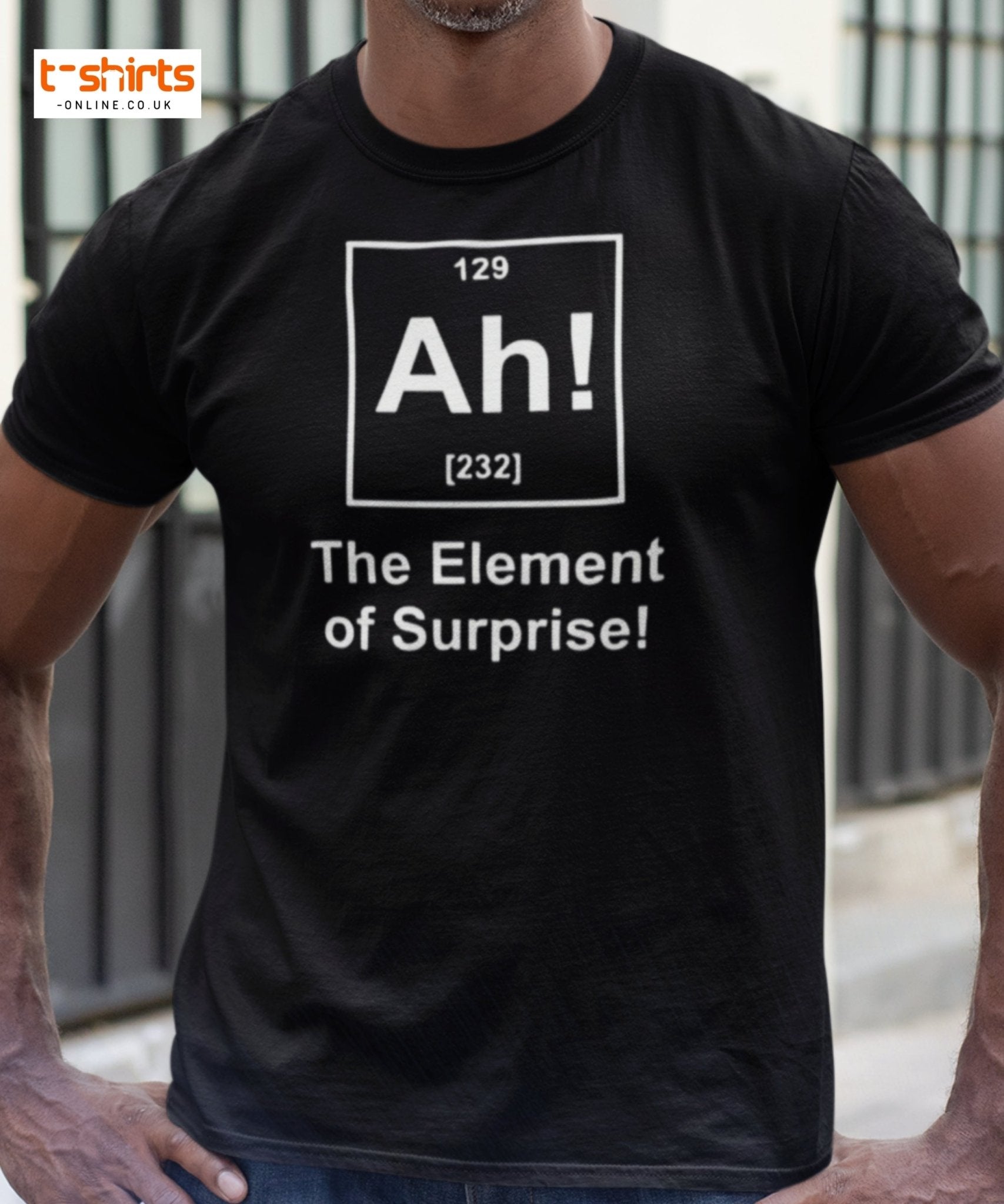 Element of Surprise T-Shirt | Funny Science Tee - Maroon - T-Shirts Online