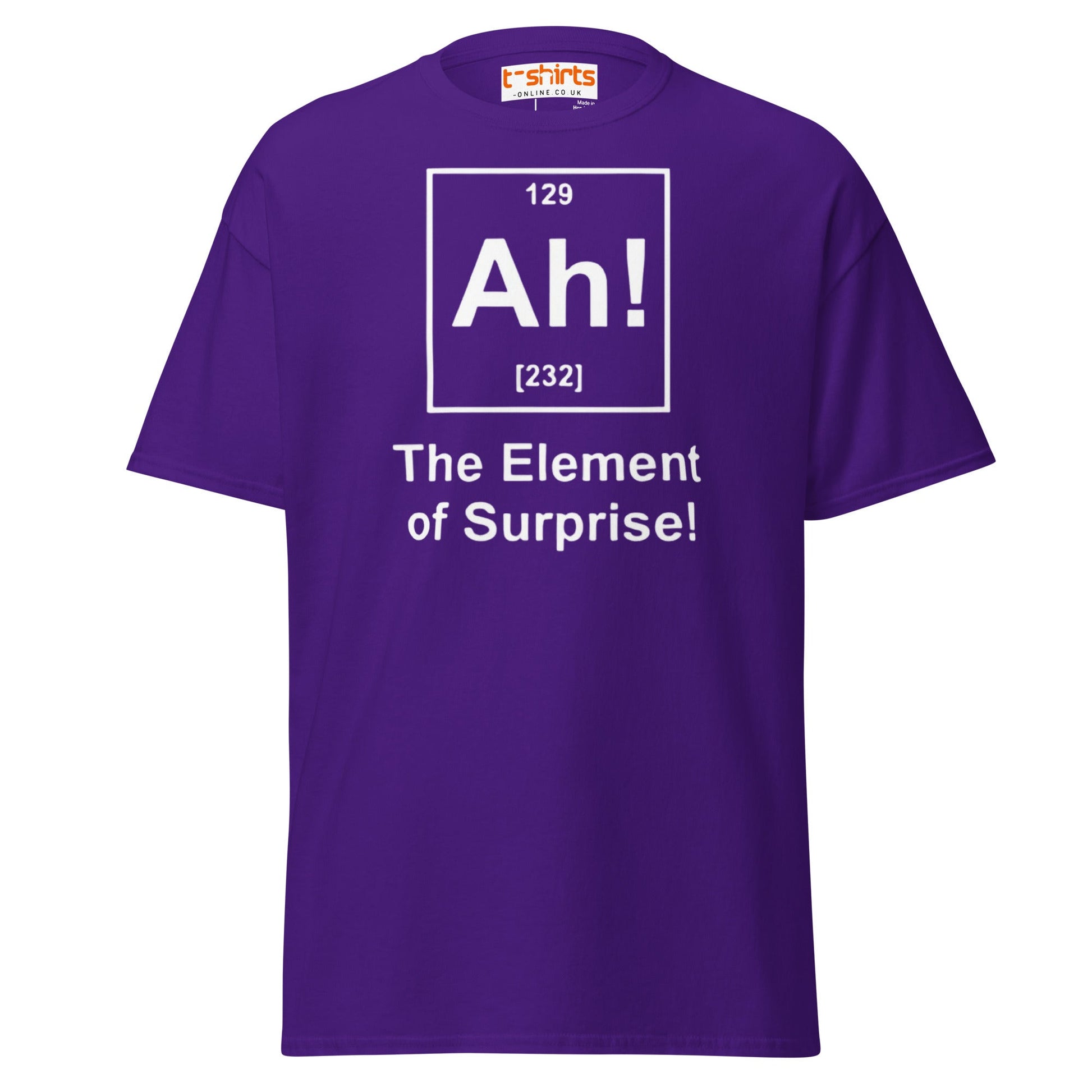 Element of Surprise T-Shirt | Funny Science Tee - Purple - T-Shirts Online