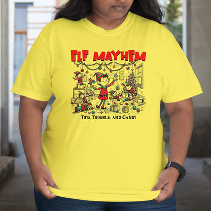 Elf Mayhem | Christmas Tee - Irish Green - T-Shirts Online