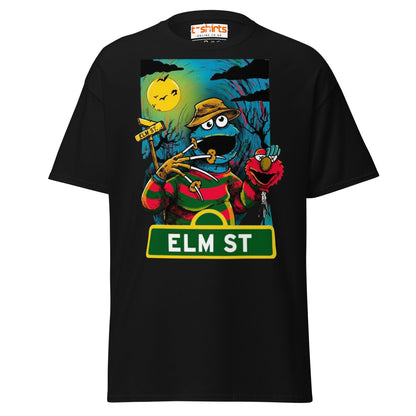 Elm Street Monster T-Shirt – Funny Horror Parody Tee - Black - T-Shirts Online