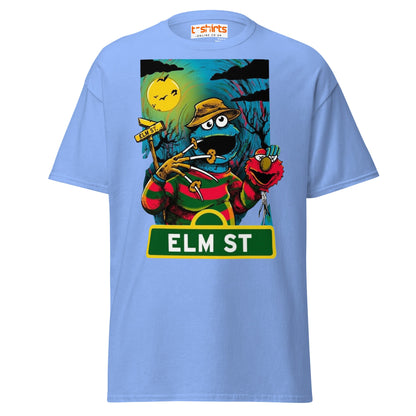 Elm Street Monster T-Shirt – Funny Horror Parody Tee - Carolina Blue - T-Shirts Online