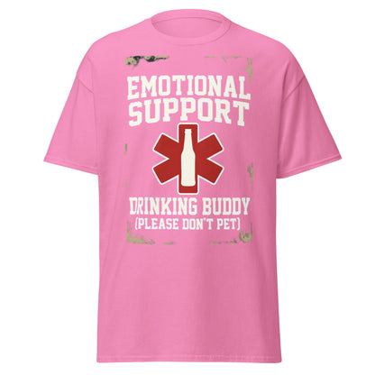 Emotional Support Drinking Buddy T-Shirt - Funny Beer Tee - Azalea - T-Shirts Online