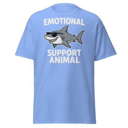 Emotional Support Shark T-Shirt - Funny Cool Shark Tee - Carolina Blue - T-Shirts Online