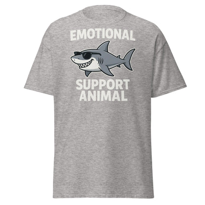 Emotional Support Shark T-Shirt - Funny Cool Shark Tee - Sport Grey - T-Shirts Online