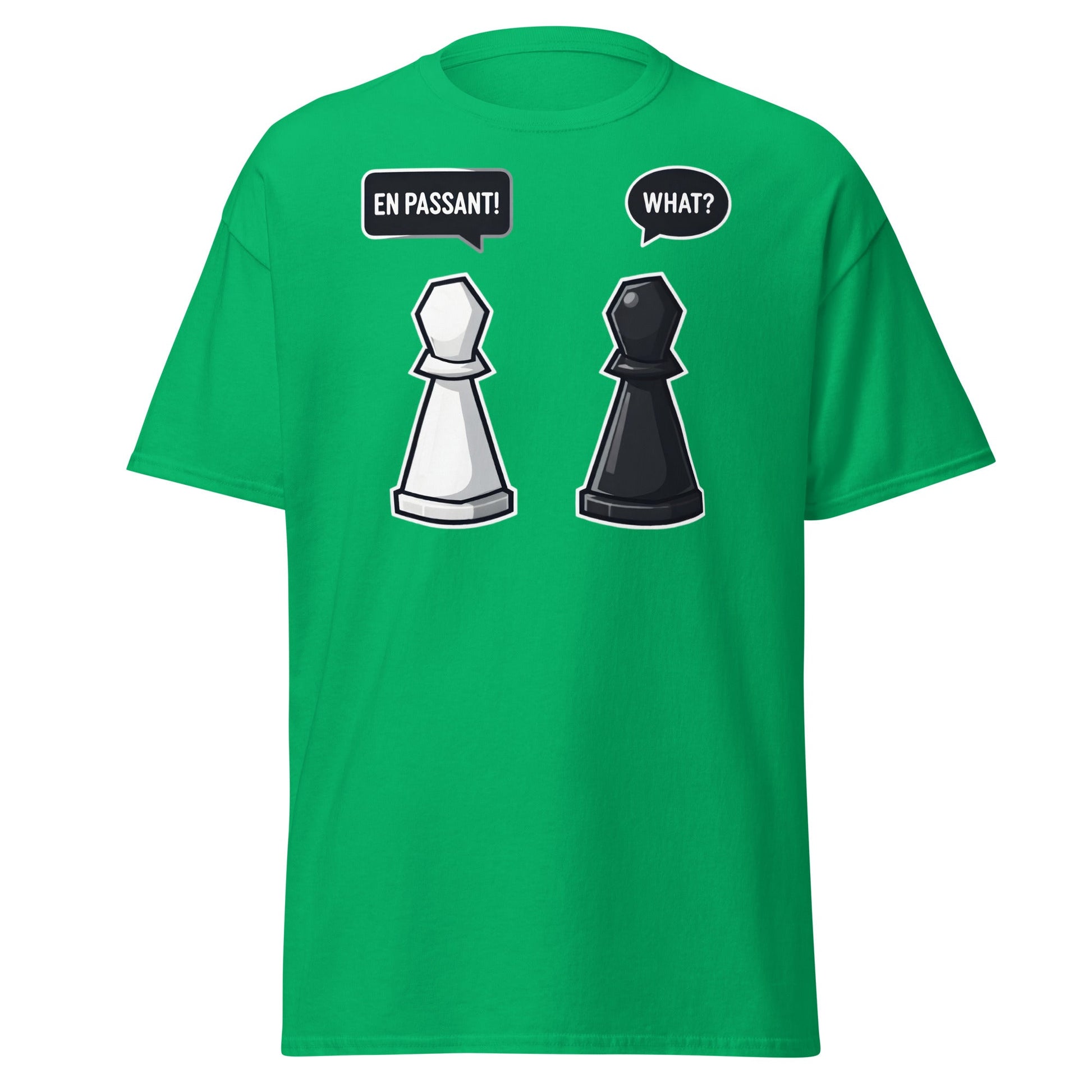 En Passant Chess Meme T-Shirt - Funny Strategy Pawn Tee - Irish Green - T-Shirts Online