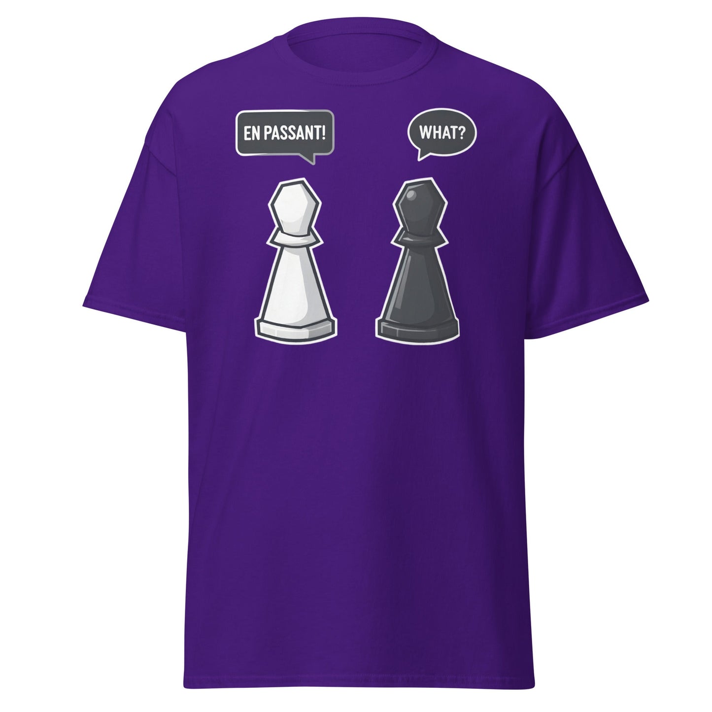 En Passant Chess Meme T-Shirt - Funny Strategy Pawn Tee - Purple - T-Shirts Online