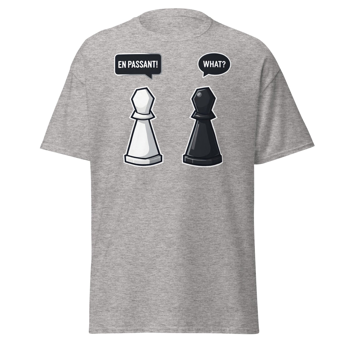 En Passant Chess Meme T-Shirt - Funny Strategy Pawn Tee - Sport Grey - T-Shirts Online