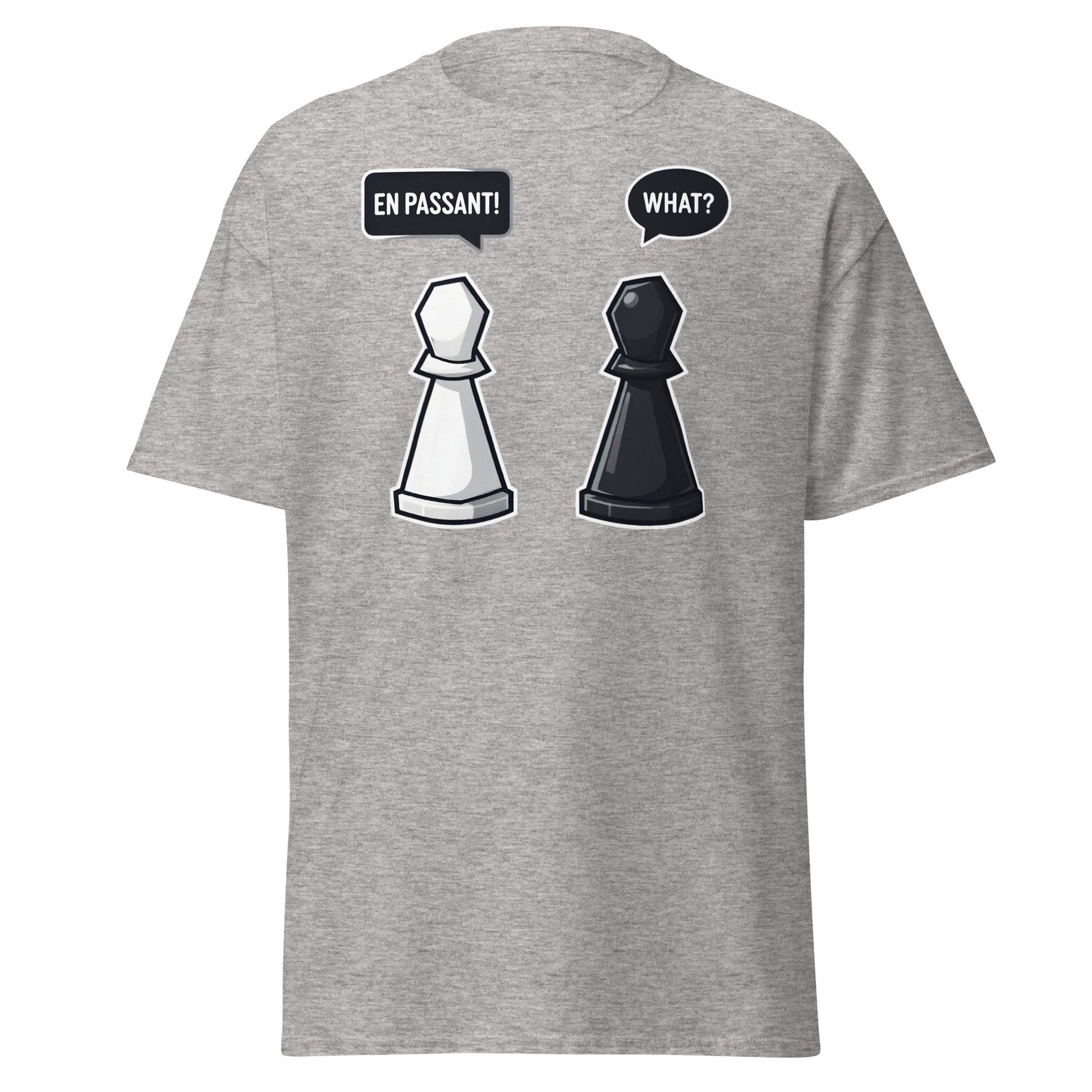 En Passant Chess Meme T-Shirt - Funny Strategy Pawn Tee - Sport Grey - T-Shirts Online