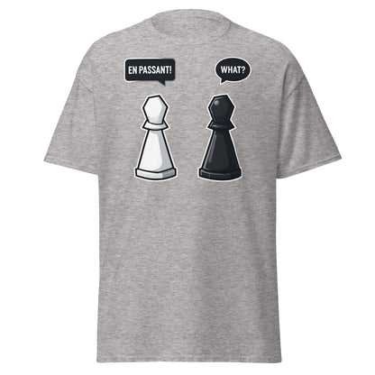 En Passant Chess Meme T-Shirt - Funny Strategy Pawn Tee - Sport Grey - T-Shirts Online