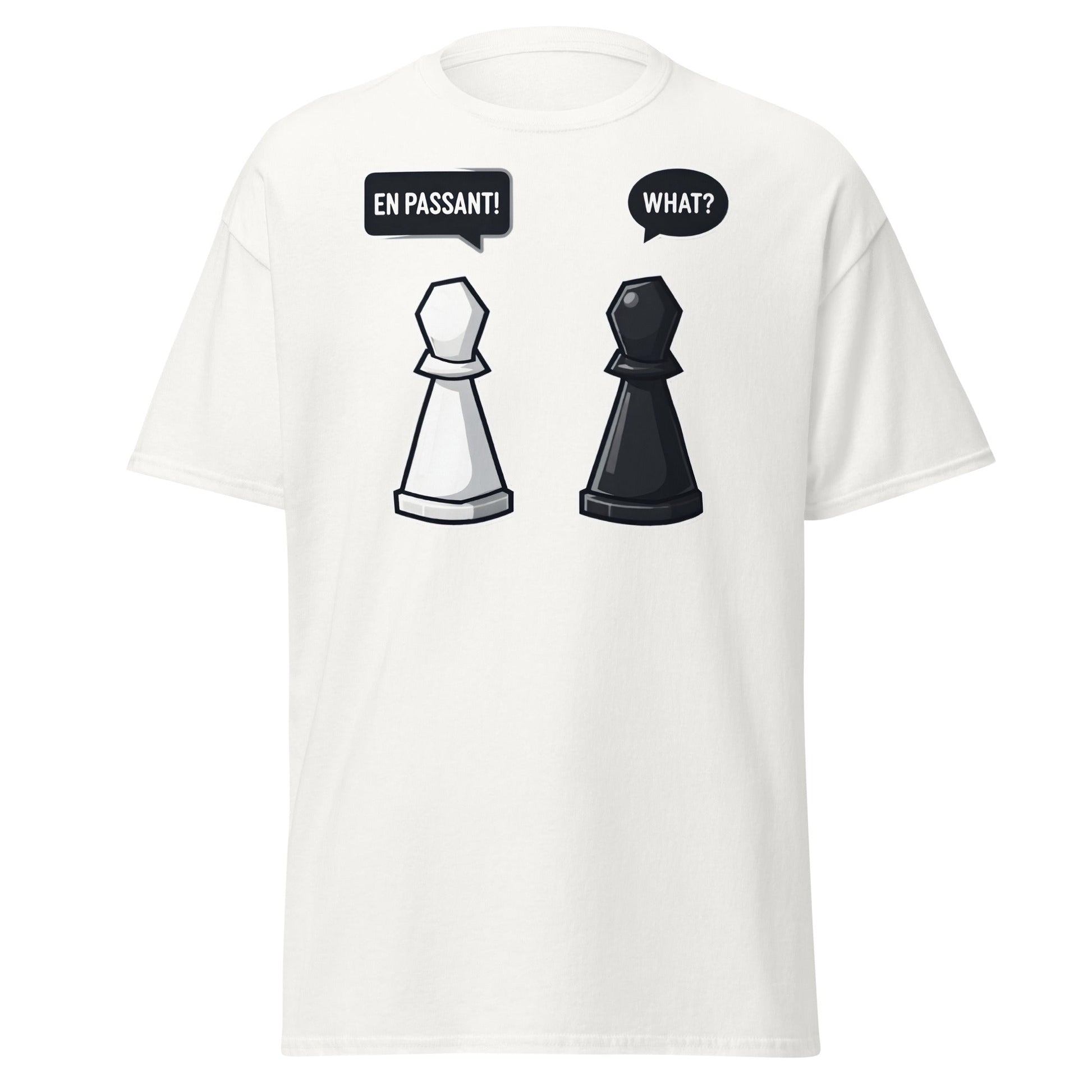 En Passant Chess Meme T-Shirt - Funny Strategy Pawn Tee - White - T-Shirts Online