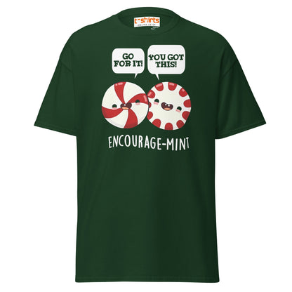 Encourage - Mint T-Shirt | Cute Pun Peppermint Tee - Forest Green - T-Shirts Online