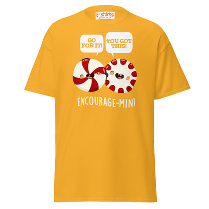 Encourage - Mint T-Shirt | Cute Pun Peppermint Tee - Gold - T-Shirts Online
