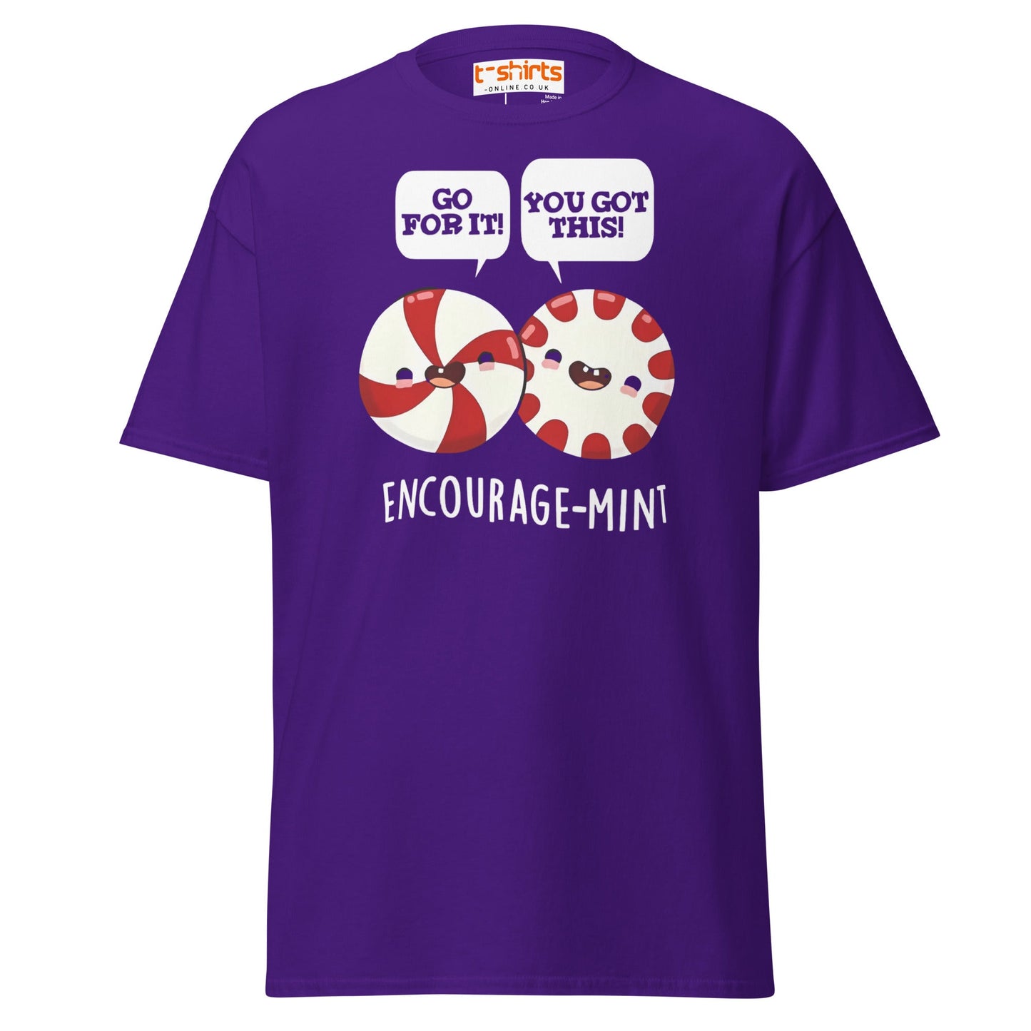 Encourage - Mint T-Shirt | Cute Pun Peppermint Tee - Purple - T-Shirts Online