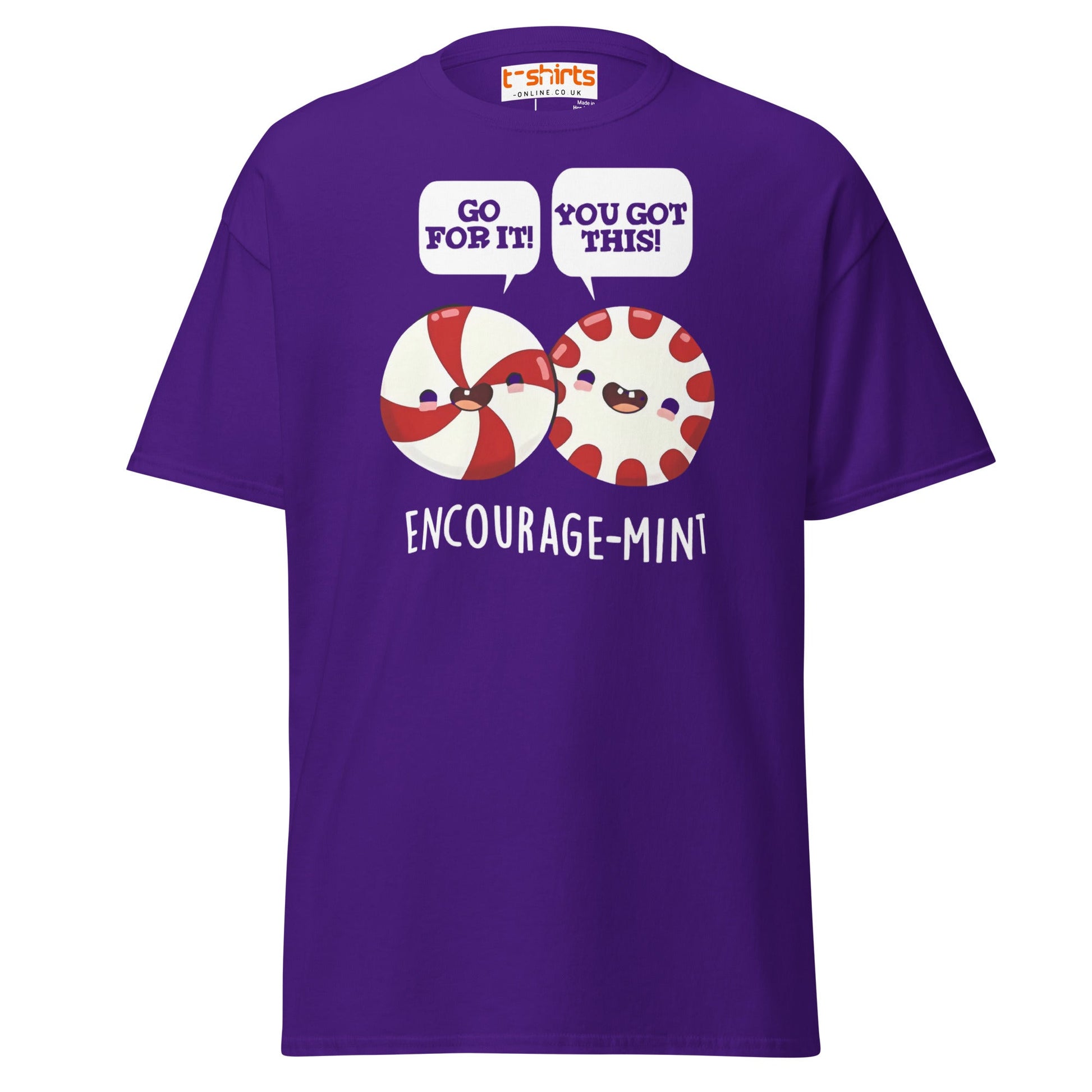 Encourage - Mint T-Shirt | Cute Pun Peppermint Tee - Purple - T-Shirts Online