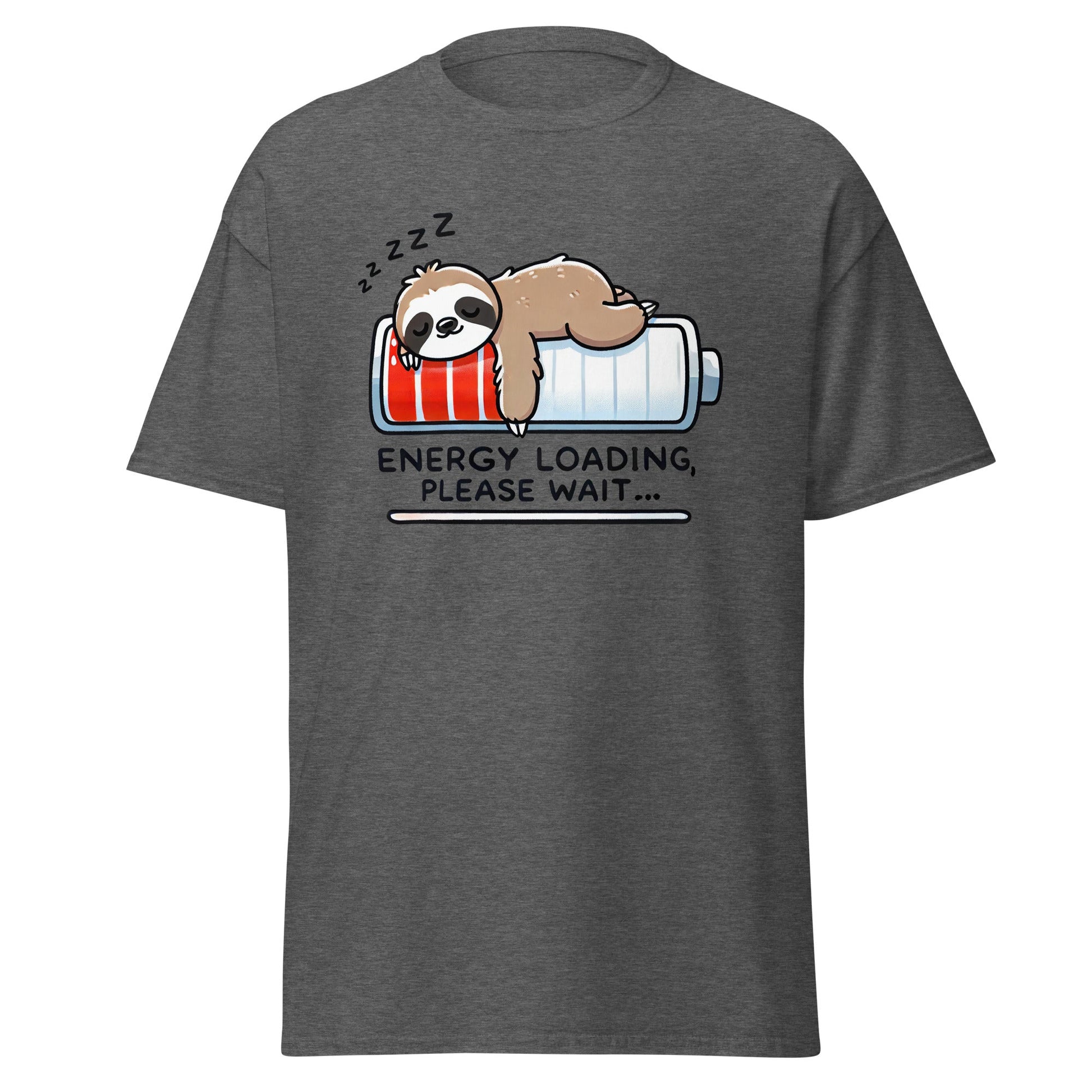 Energy Loading | Sloth T-Shirt - Dark Heather - T-Shirts Online