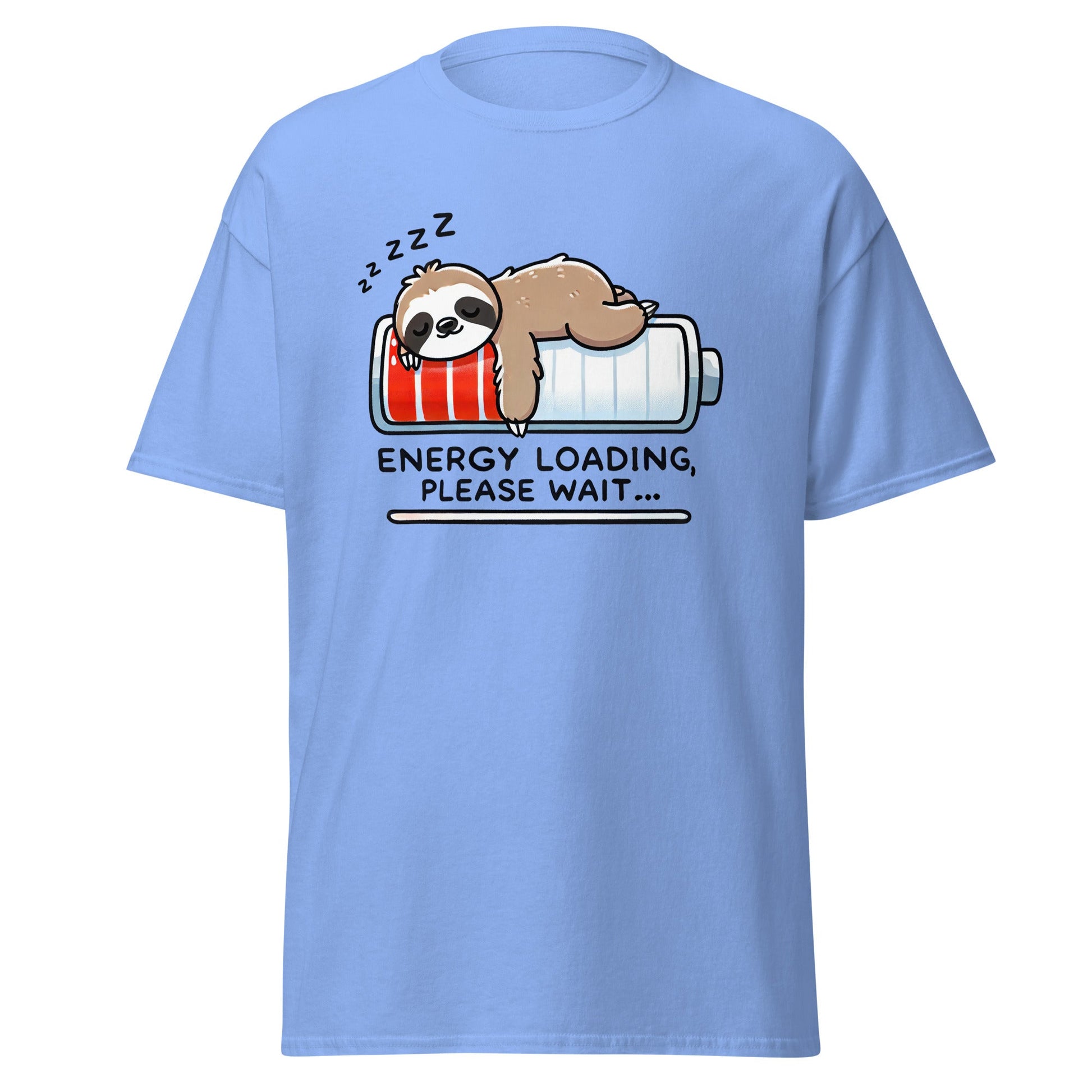 Energy Loading | Sloth T-Shirt - Carolina Blue - T-Shirts Online