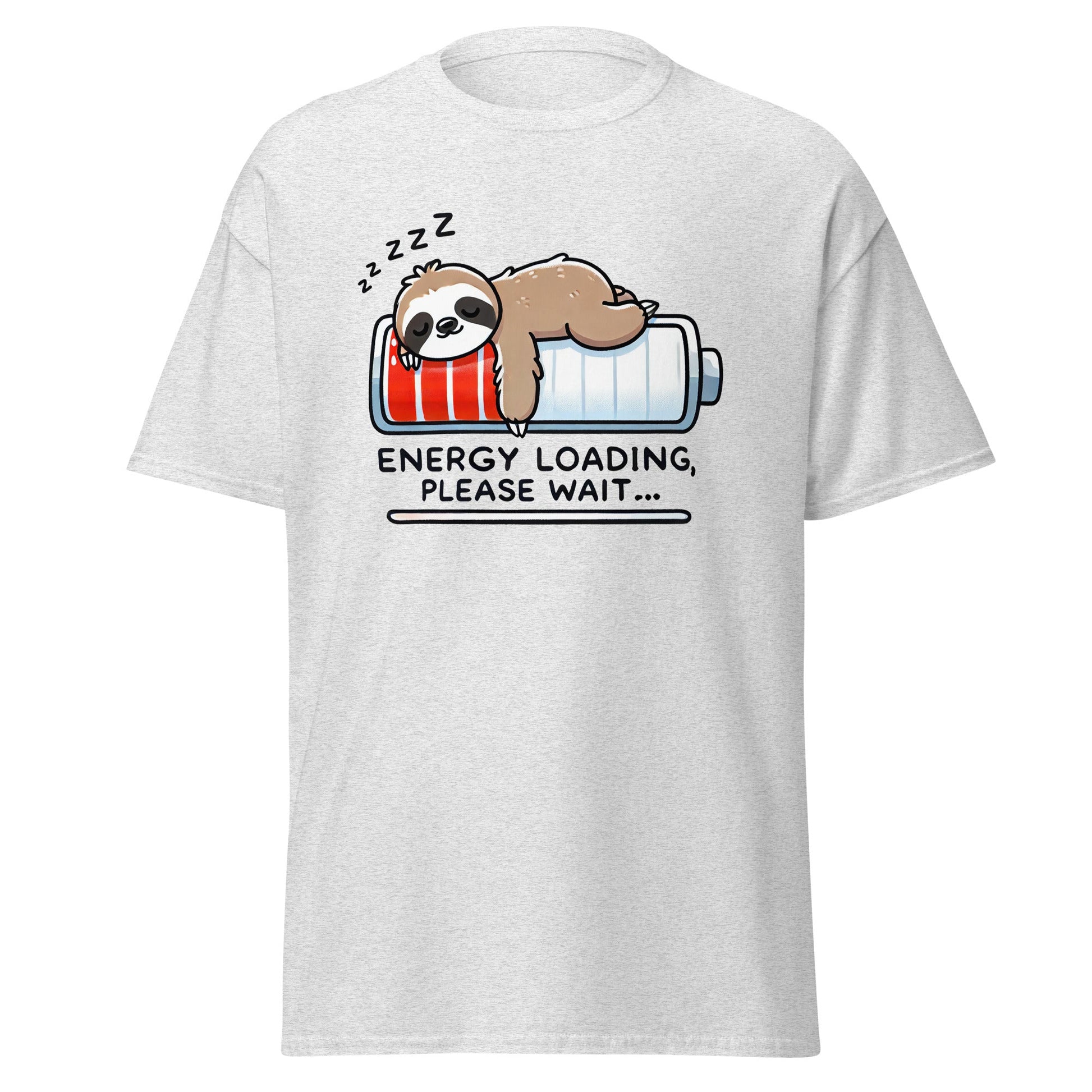 Energy Loading | Sloth T-Shirt - Ash - T-Shirts Online