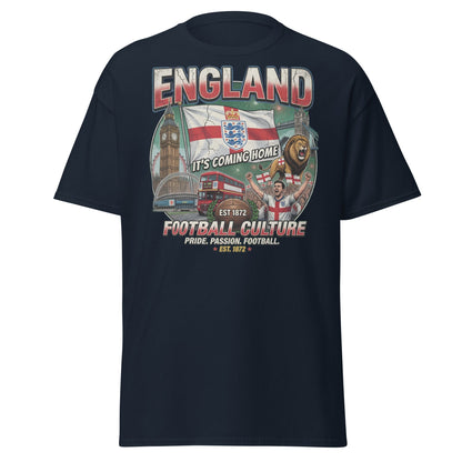 England It's Coming Home Football T-Shirt - Three Lions Pride - Navy - T-Shirts Online