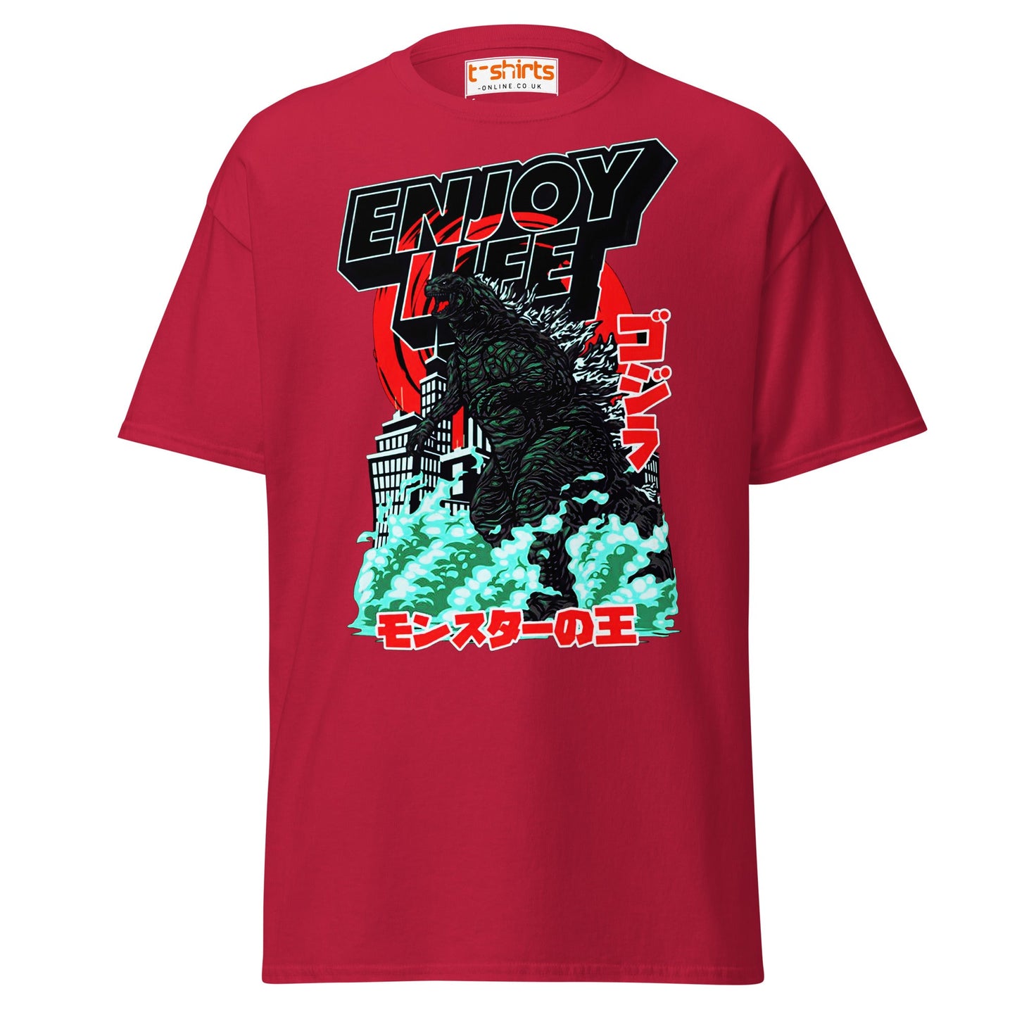Enjoy Life T-Shirt | Retro Monster Graphic Tee - Cardinal - T-Shirts Online