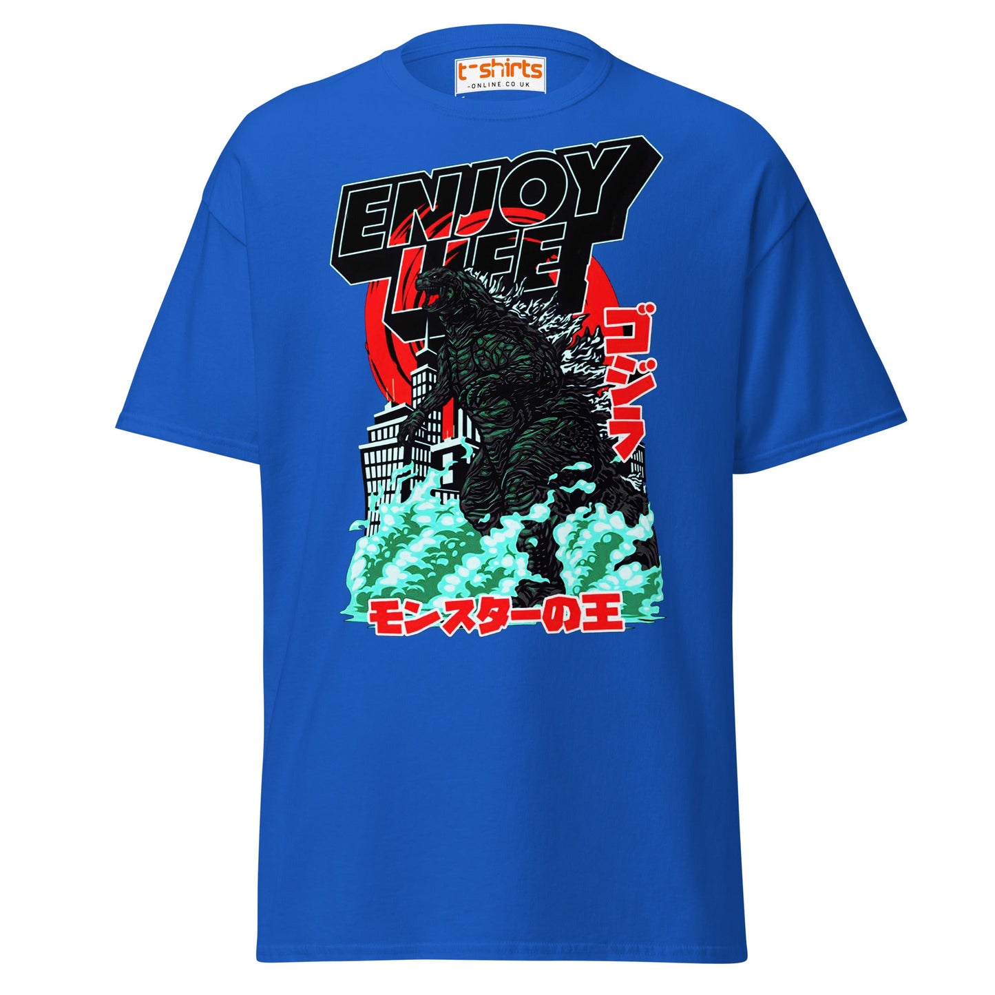 Enjoy Life T-Shirt | Retro Monster Graphic Tee - Royal - T-Shirts Online