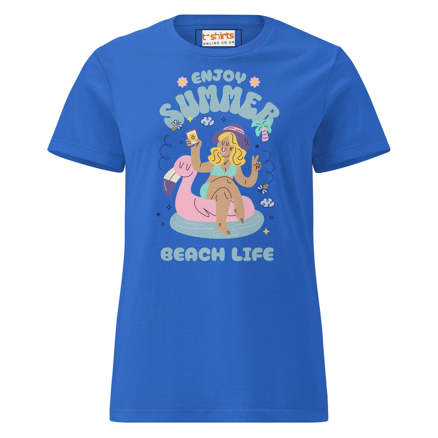 Enjoy Summer T-Shirt | Beach Life Tee - Royal - T-Shirts Online