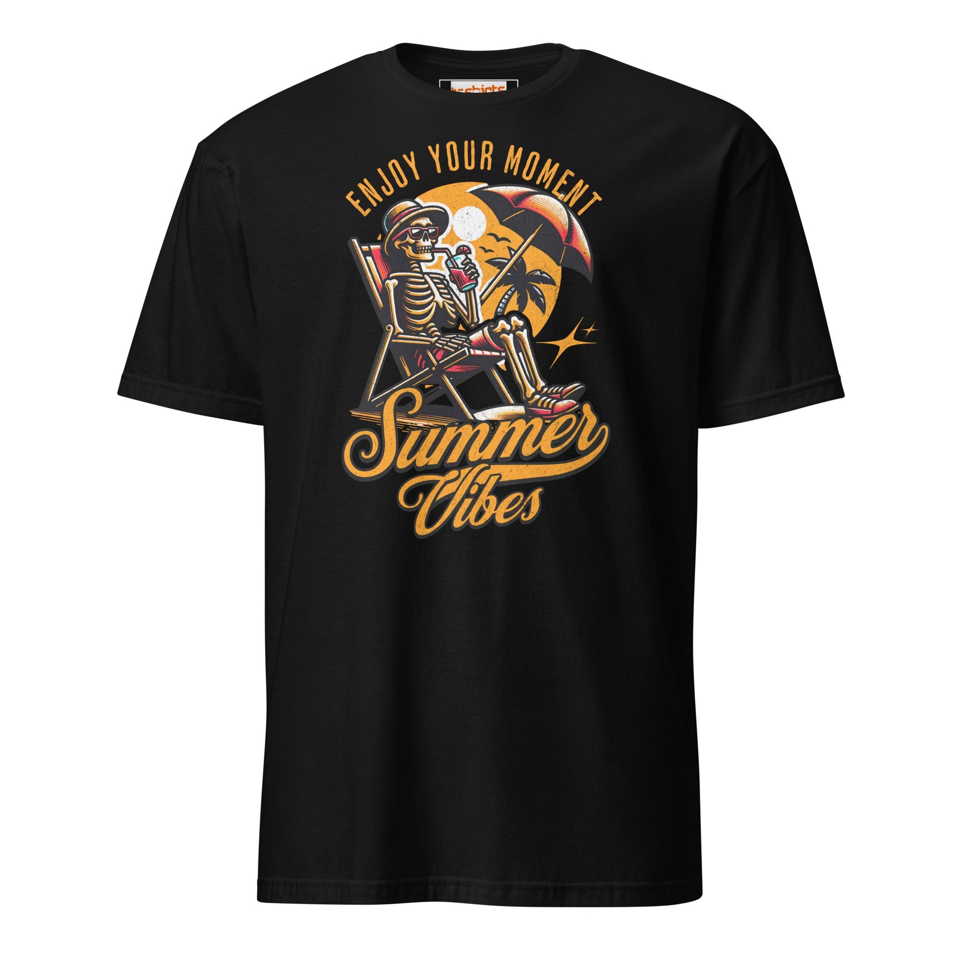 Enjoy Your Moment T-Shirt - Summer Vibes Tee - Black - T-Shirts Online