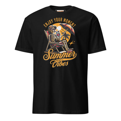 Enjoy Your Moment T-Shirt - Summer Vibes Tee - Black - T-Shirts Online