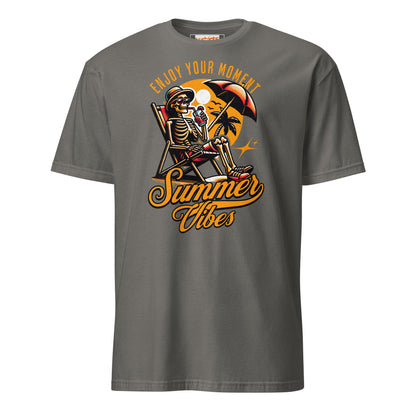 Enjoy Your Moment T-Shirt - Summer Vibes Tee - Charcoal - T-Shirts Online