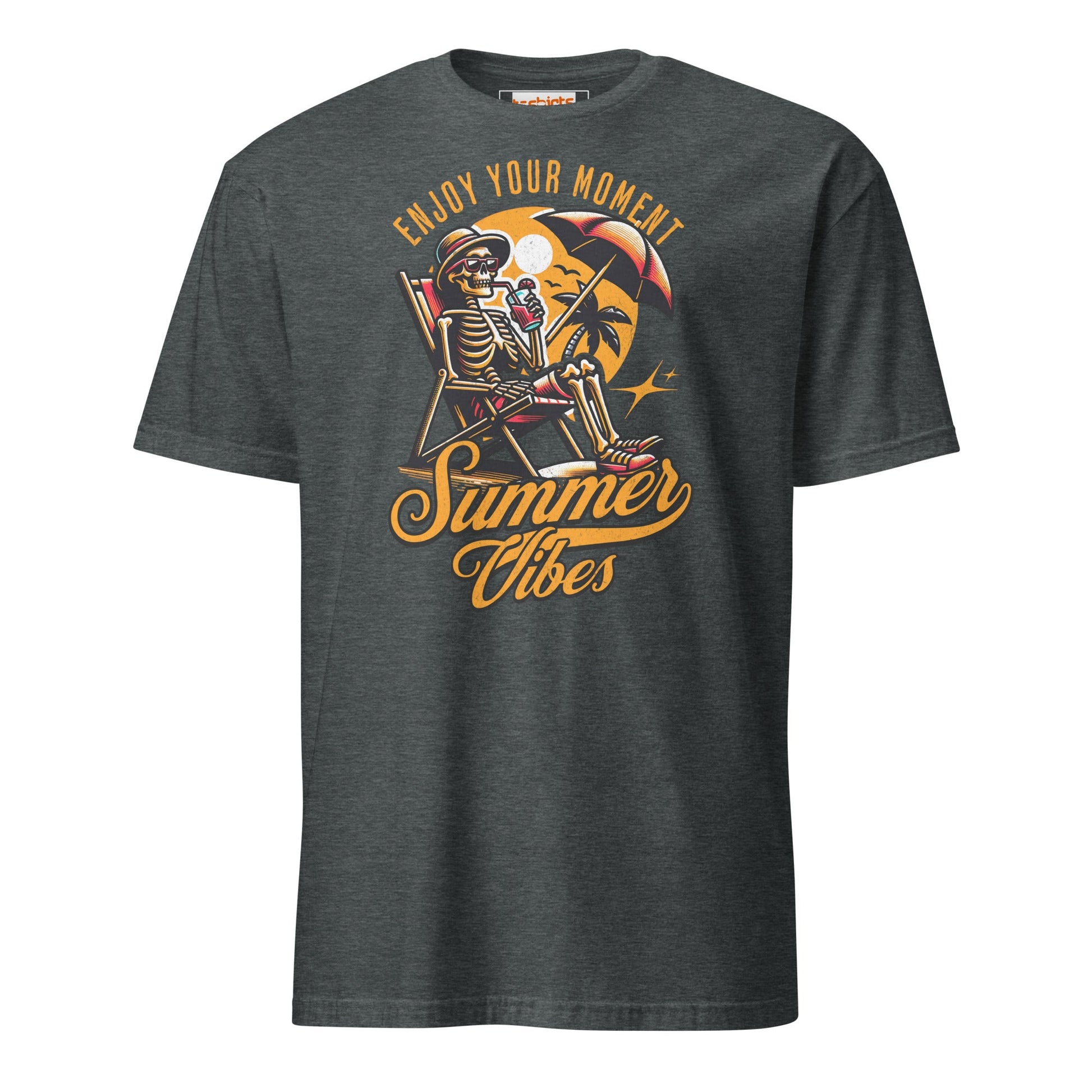 Enjoy Your Moment T-Shirt - Summer Vibes Tee - Dark Heather - T-Shirts Online