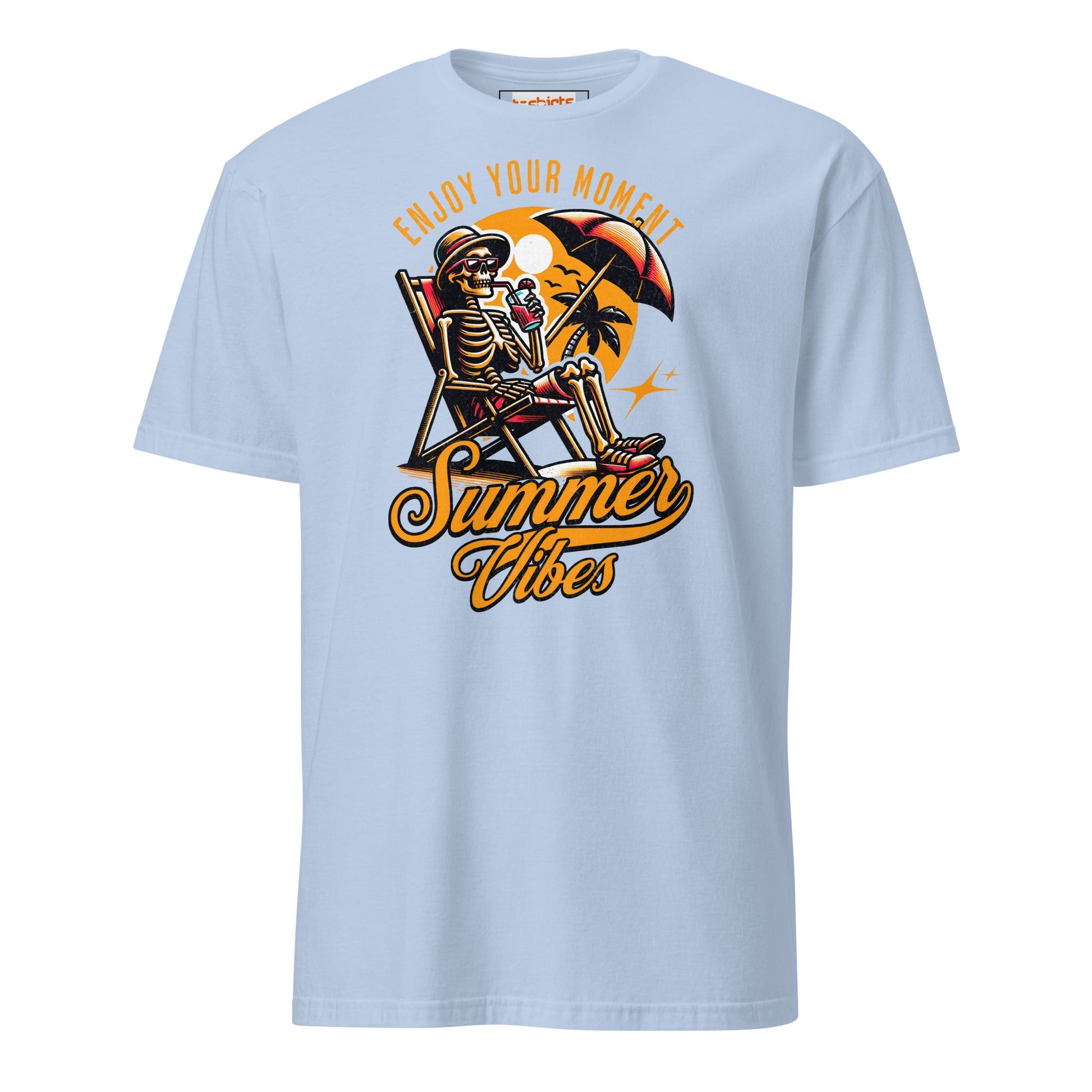 Enjoy Your Moment T-Shirt - Summer Vibes Tee - Light Blue - T-Shirts Online