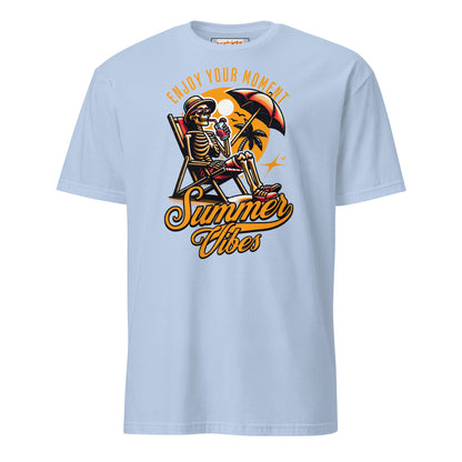 Enjoy Your Moment T-Shirt - Summer Vibes Tee - Light Blue - T-Shirts Online