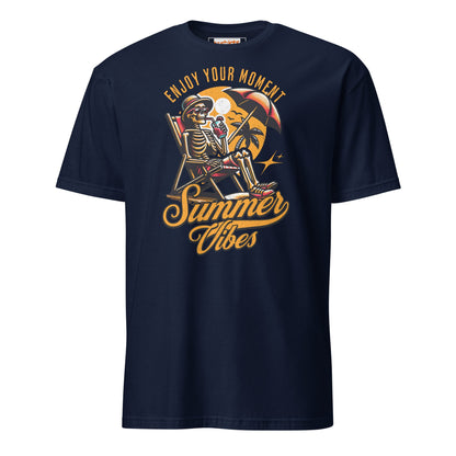 Enjoy Your Moment T-Shirt - Summer Vibes Tee - Navy - T-Shirts Online