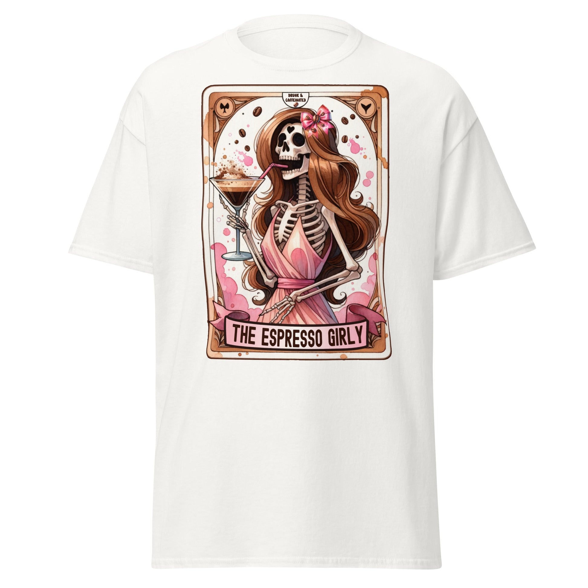 'Espresso Girl' Tarot | Tarot Card T-Shirt - White - T-Shirts Online