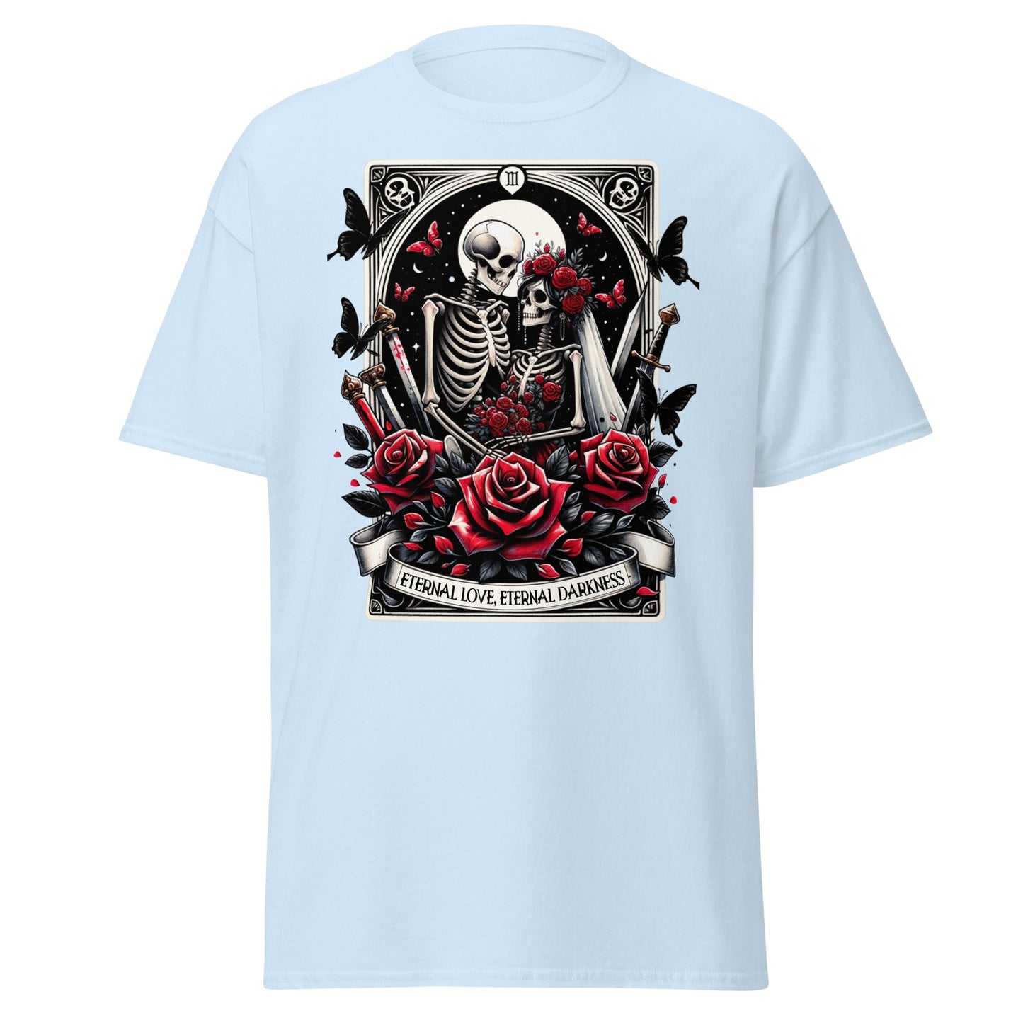 'Eternal Darkness' Tarot | Tarot Card T-Shirt - Light Blue - T-Shirts Online