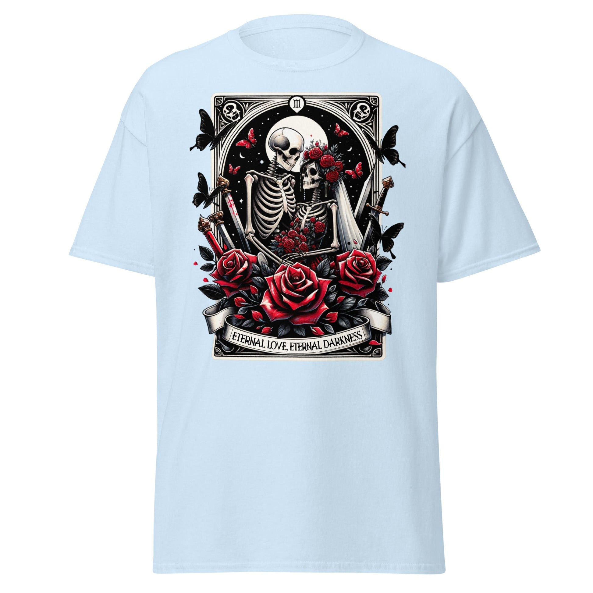 'Eternal Darkness' Tarot | Tarot Card T-Shirt - Light Blue - T-Shirts Online