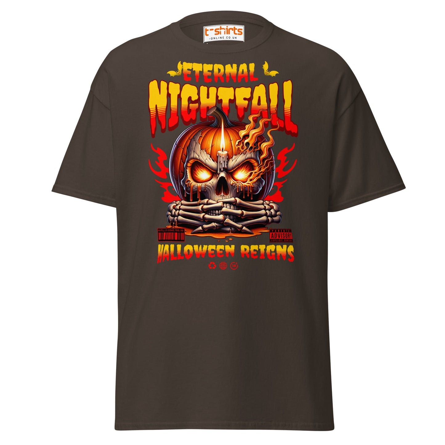 Eternal Nightfall Halloween Reigns T-Shirt - Dark Chocolate - T-Shirts Online