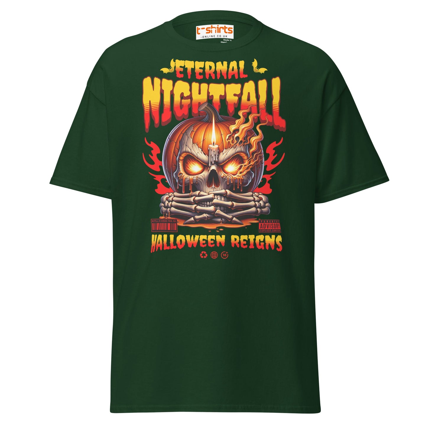 Eternal Nightfall Halloween Reigns T-Shirt - Forest Green - T-Shirts Online