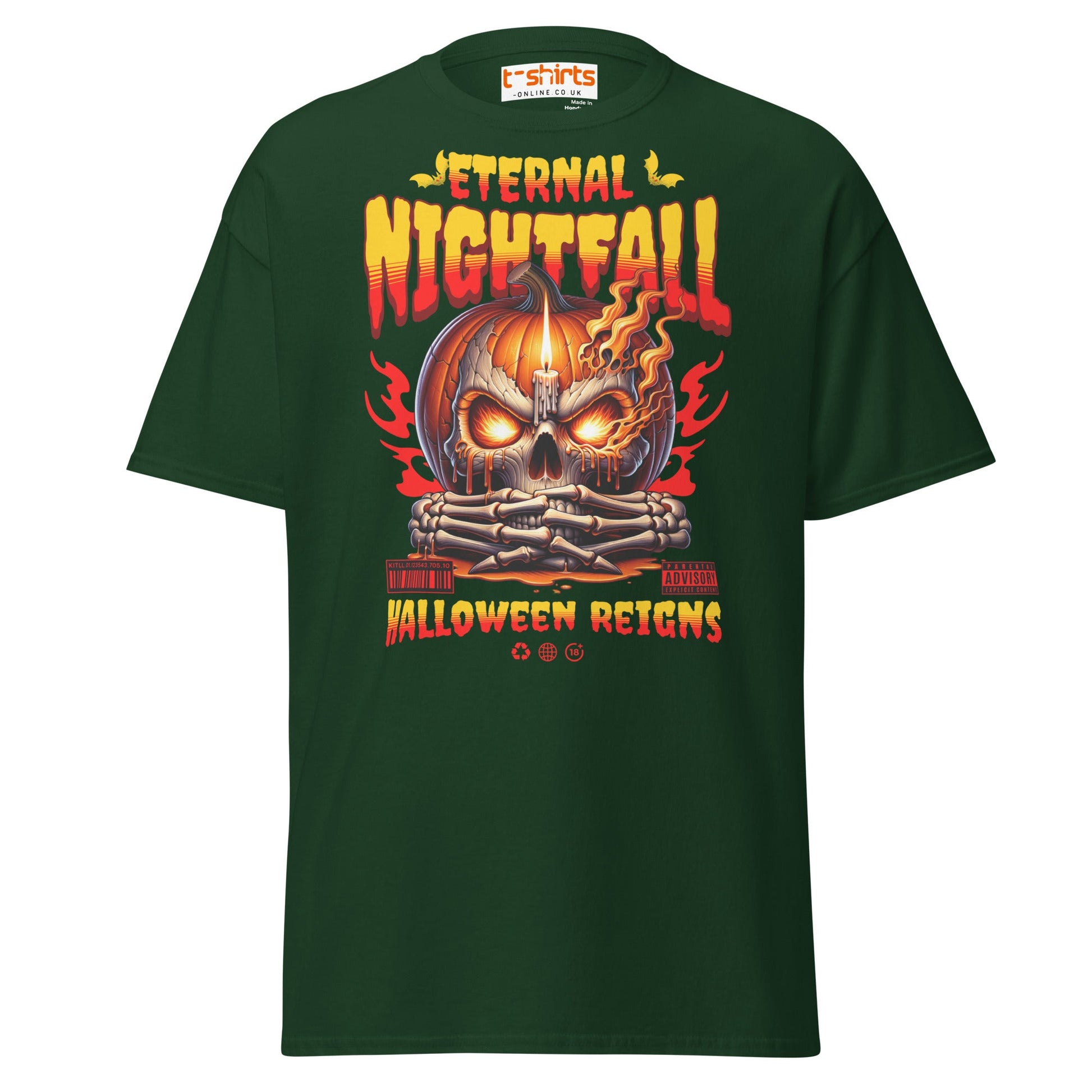 Eternal Nightfall Halloween Reigns T-Shirt - Forest Green - T-Shirts Online