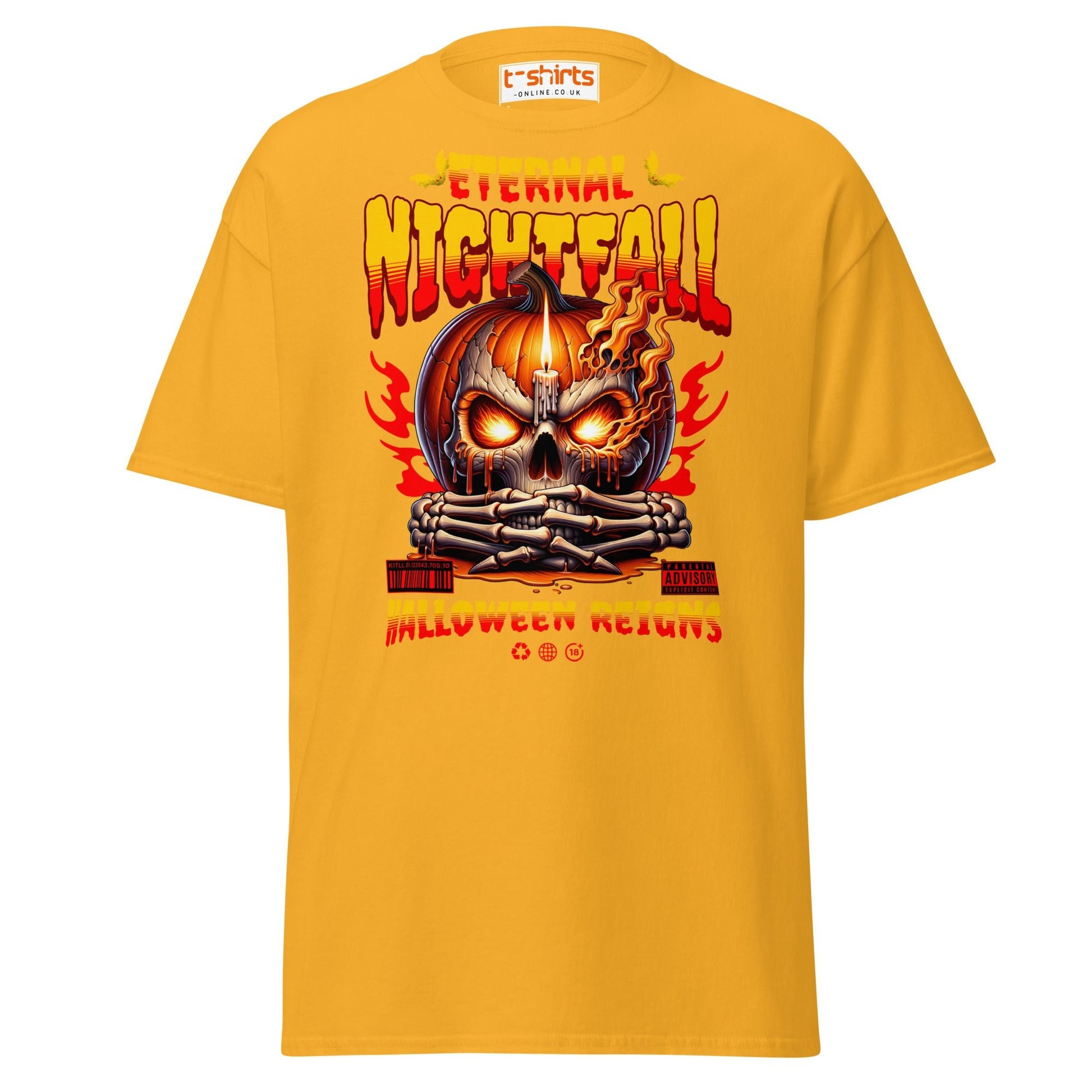 Eternal Nightfall Halloween Reigns T-Shirt - Gold - T-Shirts Online