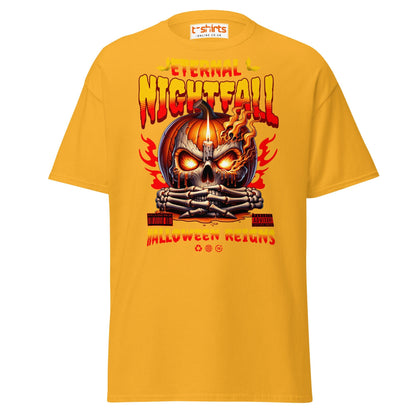Eternal Nightfall Halloween Reigns T-Shirt - Gold - T-Shirts Online
