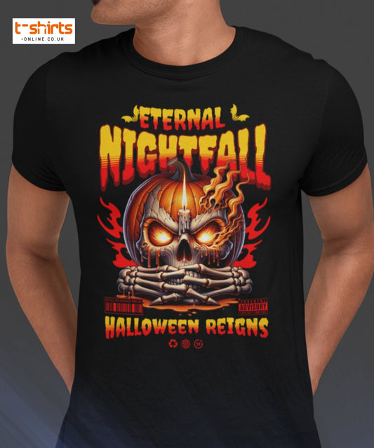 Eternal Nightfall Halloween Reigns T-Shirt - Maroon - T-Shirts Online