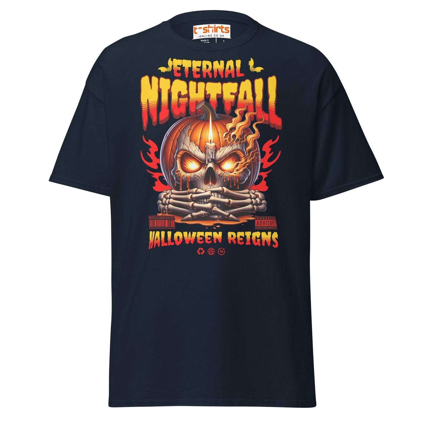 Eternal Nightfall Halloween Reigns T-Shirt - Navy - T-Shirts Online