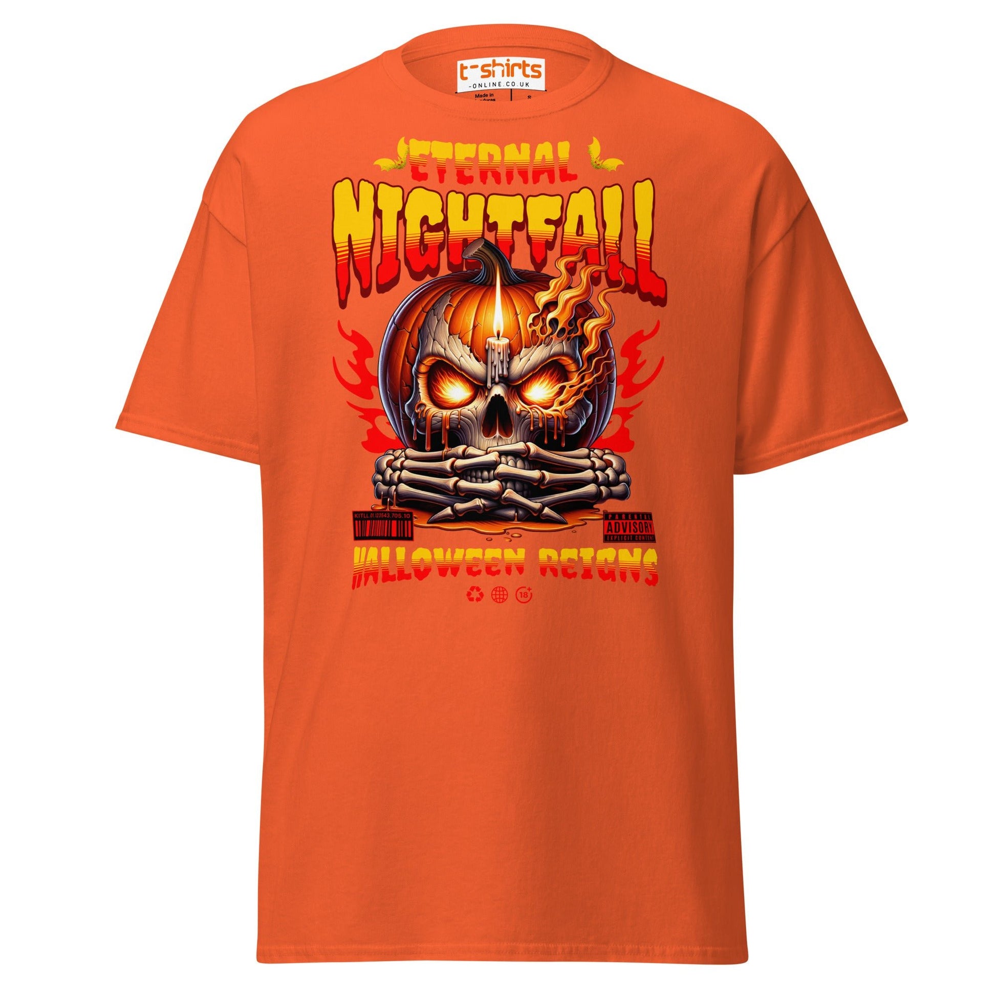 Eternal Nightfall Halloween Reigns T-Shirt - Orange - T-Shirts Online