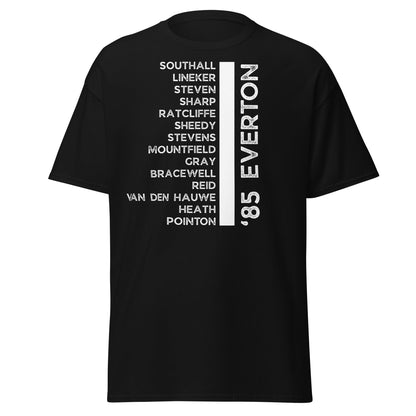 Everton 1985 Legends T-Shirt | Retro Toffees Football Tee - Black - T-Shirts Online