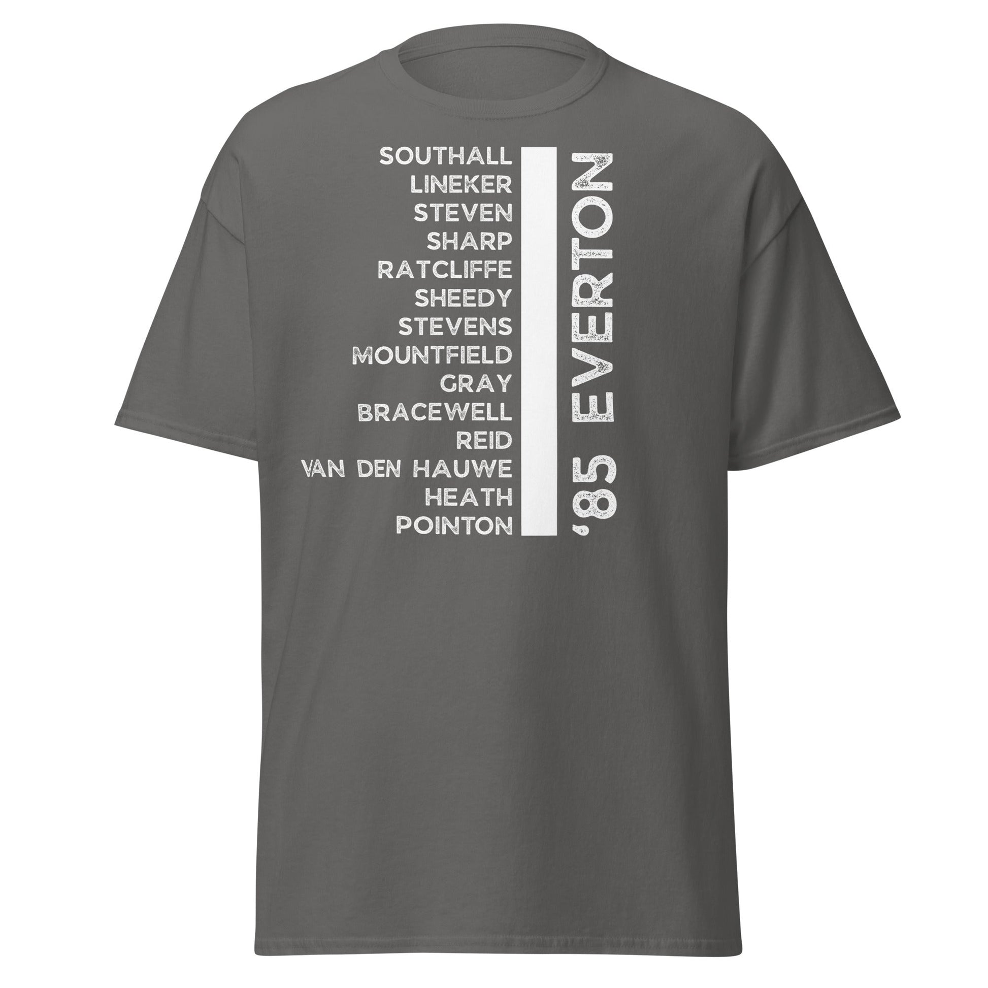 Everton 1985 Legends T-Shirt | Retro Toffees Football Tee - Charcoal - T-Shirts Online