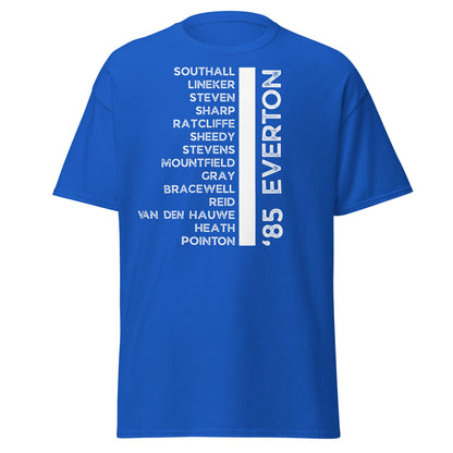 Everton 1985 Legends T-Shirt | Retro Toffees Football Tee - Royal - T-Shirts Online