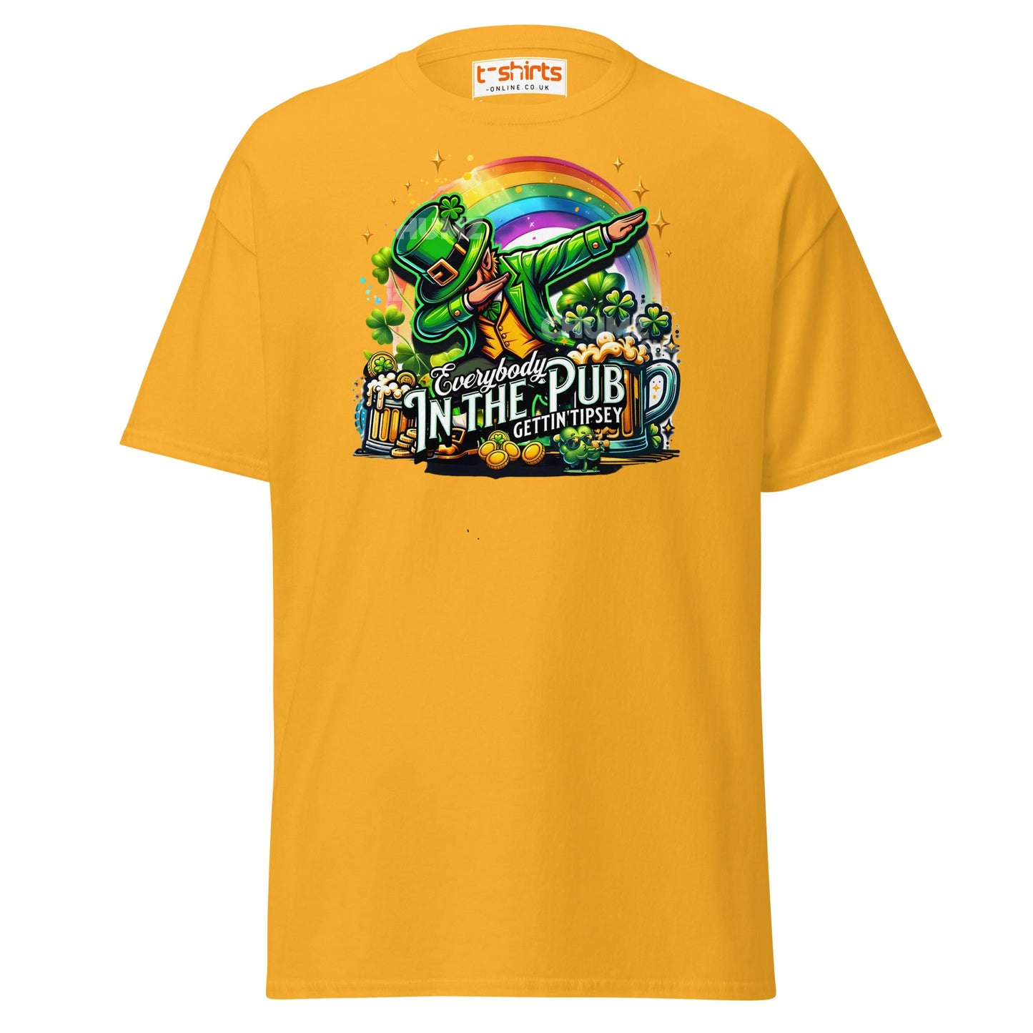 Everybody in the Pub T-Shirt | Funny St. Patrick’s Tee - Gold - T-Shirts Online